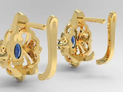 Classic earrings Free 3D print model