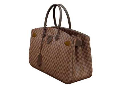 Louis Vuitton bag ALL SET Damier Ebene Canvas Leather  3D model