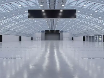 Exhibition Hall Interior 3 Low-poly 3D model