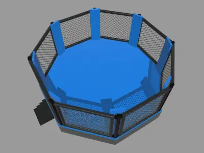 Octagon MMA Low-poly 3D model