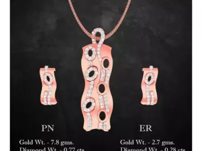 Pendant Earrings combo - 4879 3D print model