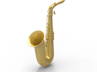 Saxophone golden 3D model