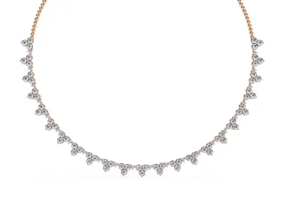 Diamond Necklace 360 animation renders 3dm stl details 3D print model