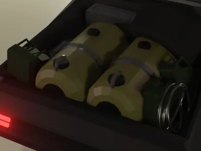 Mad Max Interceptor Car  Low-poly 3D model