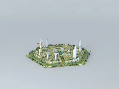 ARGO ARCHITECTS ideal future eco city 3D model