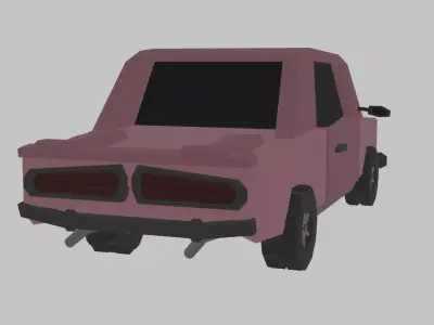 Low Poly V8 Sedan Coupe Prop Low-poly 3D model