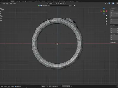 Snake Ring 3D print model 3D print model