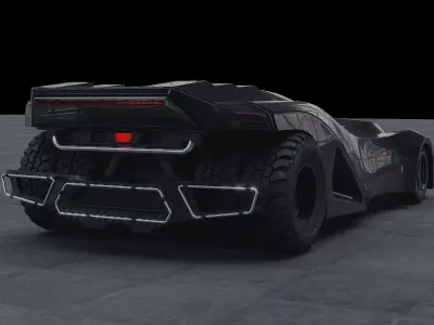 Batmobile batman car 3D model