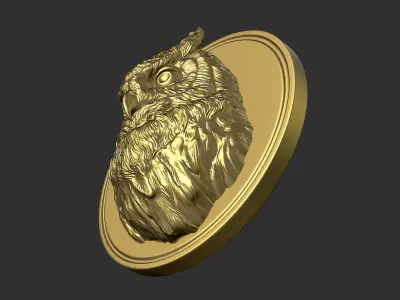 Owl  head night 3D print model