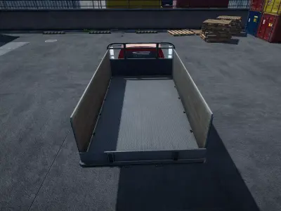 Flatbed truck with cargo Unity 3d asset Low-poly 3D model