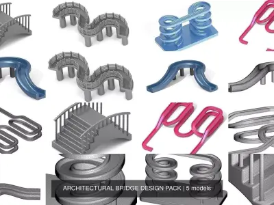 ARCHITECTURAL BRIDGE DESIGN PACK 3D Model Collection