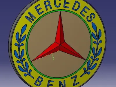 Mercedes Benz Logo 3D model