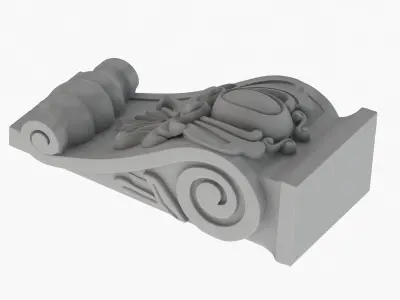 Scroll Corbel 61 - 3D Printable 3D model