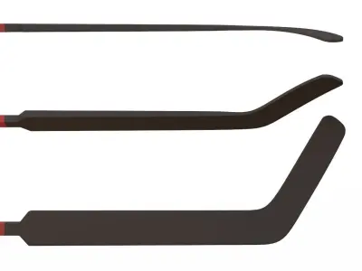 Ice Hockey Goal Stick 3D model