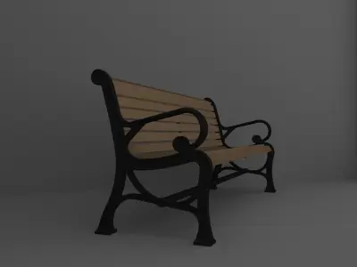Bench park Free 3D model
