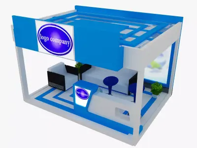  Booth Exhibition Stand a492c 3D model