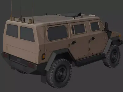 Armored Tactical Military Vehicle PBR  3D model