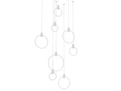 ceiling modern chandelier circle 3D model Low-poly 3D model