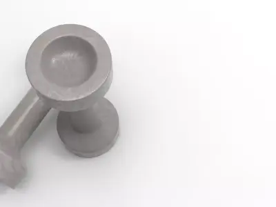 Dumbell Candleholder Low-poly 3D model