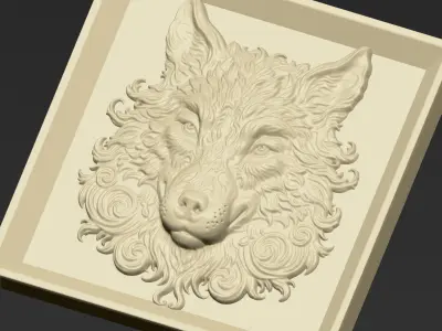 Wolf Head A94 3D print model