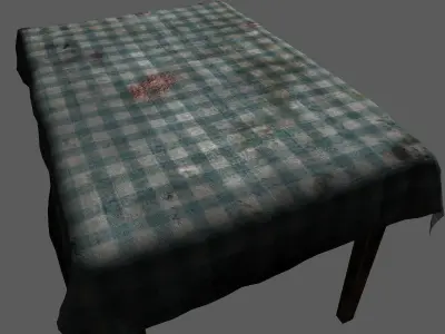 Old table Free low-poly 3D model