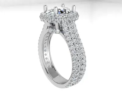 Oval Halo Ring 3537 3D print model