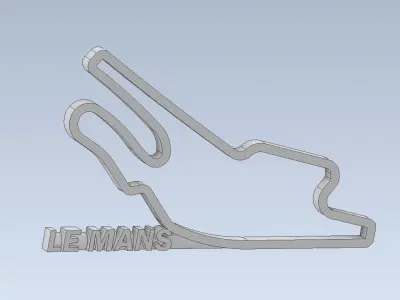 LE MANS GP RACE TRACK 3D print model
