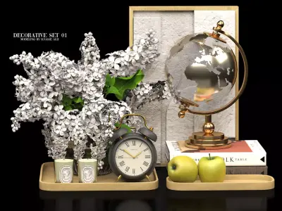 decorative set 01 3D model