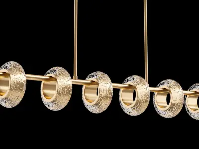 Marilyn Luxury Copper Pendant Light 3D model