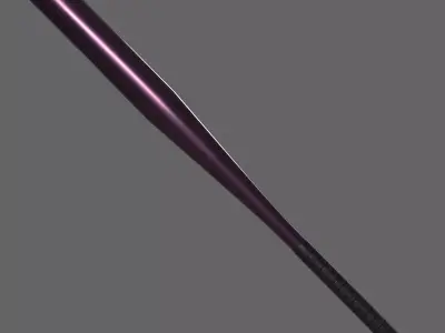 PBR Baseball Bat Magenta Low-poly 3D model
