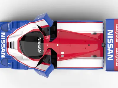 Nissan R90CK Le Mans Racing 1990 HQ 3d model 3D model