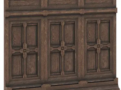 wooden panel 3D model