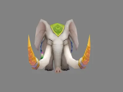 Cartoon Elephant Low-poly 3D model