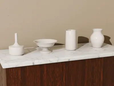 Vases bowl Low-poly 3D model