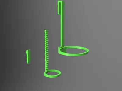 Pet inverted Bottle holder Low-poly 3D model