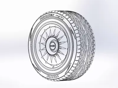 Wheel 18inch Foose Stardust FR02 for scale model 3D print model