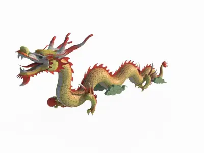 Ancient Asian dragon lantern 3D model