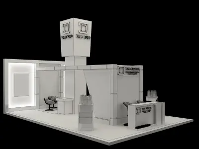 Booth Exhibition Stand a558a  3D model