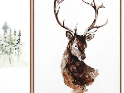 Art Frams 132- Christmas wall art 2 3D model