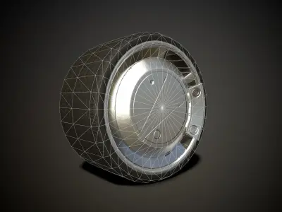 WHEEL AND TIRE 2 3D model Low-poly 3D model