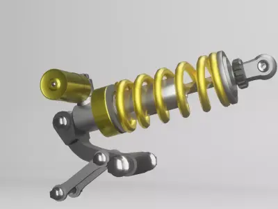 Rear Monoshock Suspesion for Motorcyle with Prolink 3D model