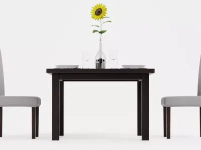 -Restaurant Table V6- 3D model