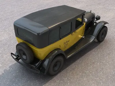 1930 Gmc Model 6 Taxi Cab 3D model