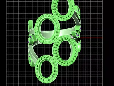 oval bypass jewelry ring free Free 3D print model