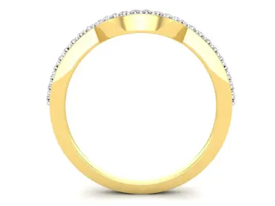 AV 625 Diamond Ladies Anniversary Wedding Stackable Band 3D print model