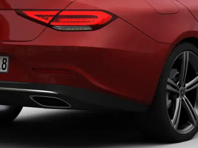 Mercedes-Benz CLS 2019 detailed interior 3D model