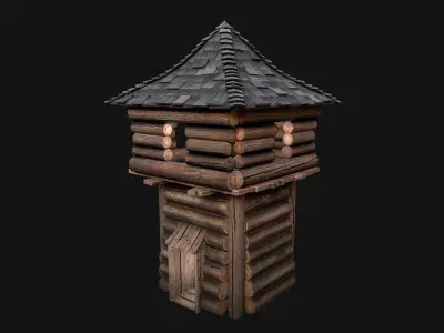 Medieval Towers Pack Low-poly 3D model