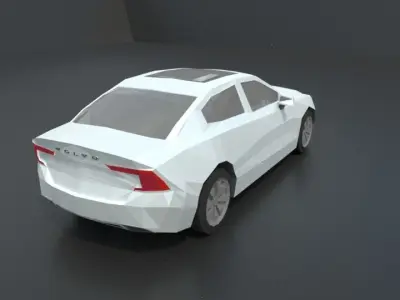Volvo s60 2019 lowpoly 3D model Low-poly 3D model