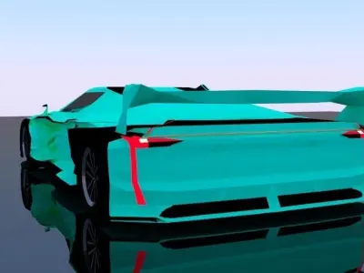 Hypercar Devil A16 Low-poly 3D model