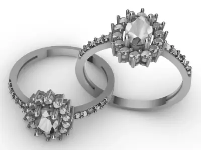 Ring Lady Fashion R-003 3D print model